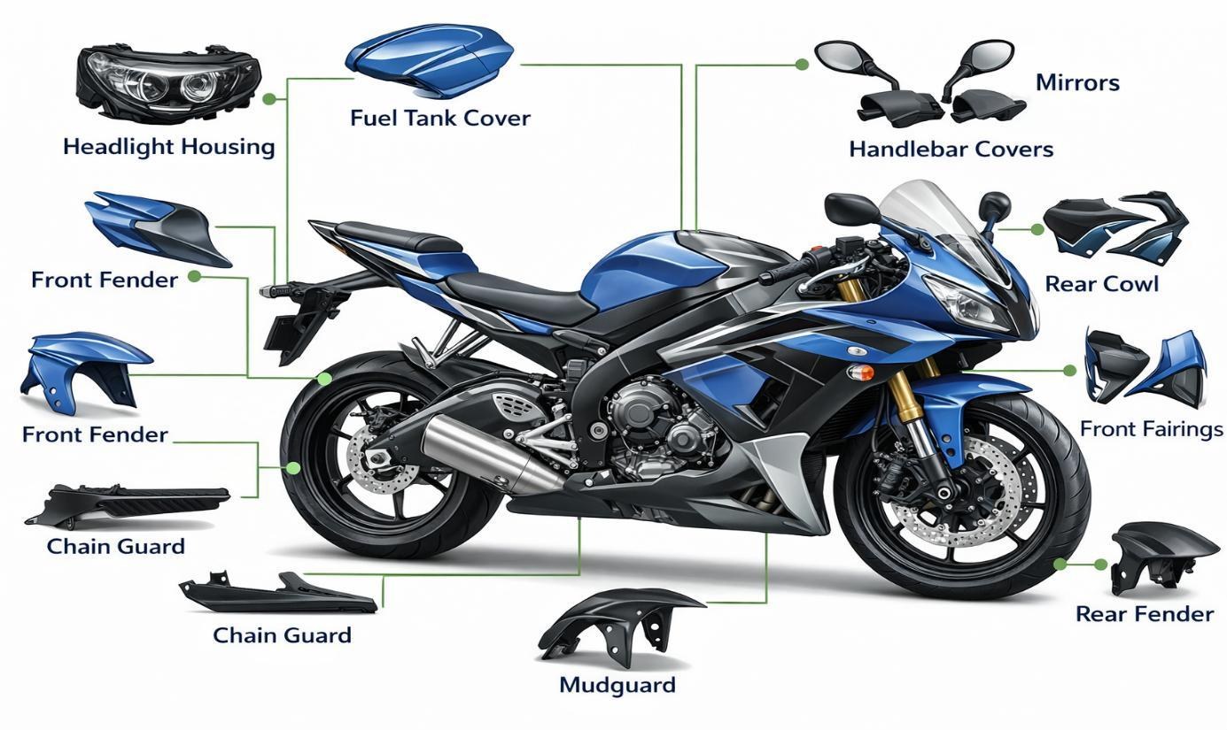 Mobility plastic components