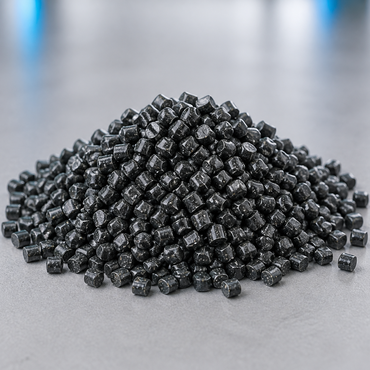 Generated glass filled polyamide pellets