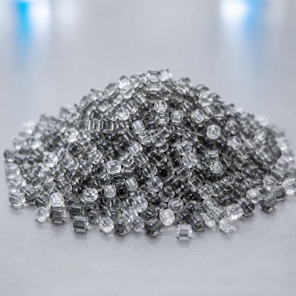 Generated PBT PC blend pellets